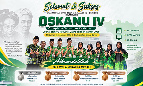 SMK WELA Raih 4 Medali pada OSKANU IV LP Ma’arif NU Jateng